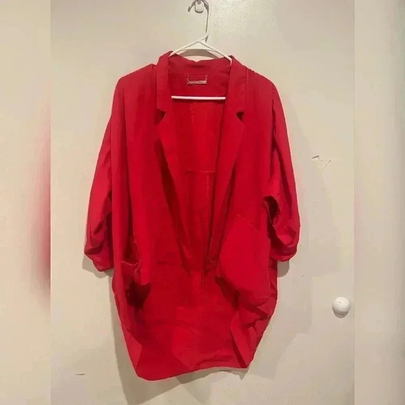 Diane Von Furstenberg Dale High Low Cape Batwing Silk Blazer - Picture 4 of 4